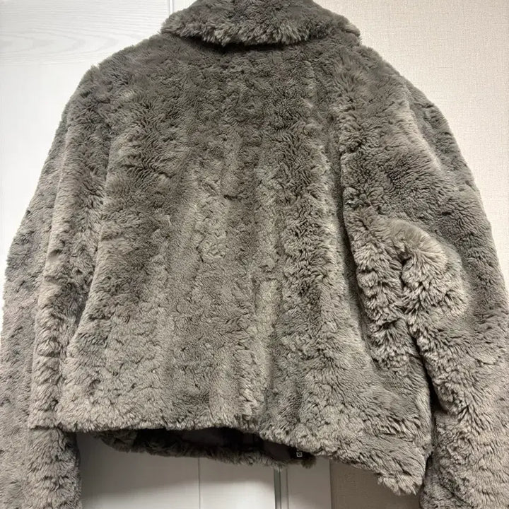 [BUNJANG] Gray Faux Fur Jacket / 그레이 퍼자켓