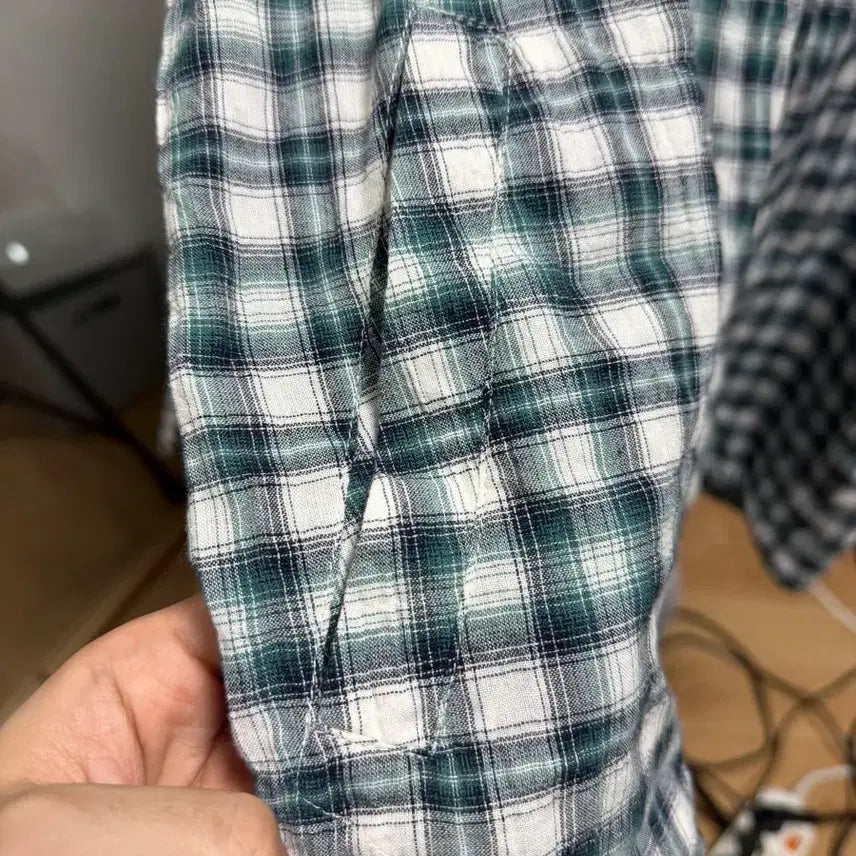 [BUNJANG] Tou Tou Archive Check Shirt Jacket Green Free Size / 토우토우아카이브 체크 셔켓 그린 free