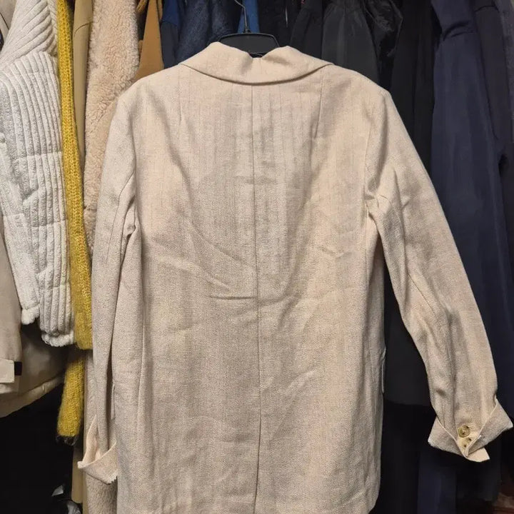 [BUNJANG] ZOOC Beige Linen Blend Summer Jacket / ZOOC 베이지색 여름 자켓