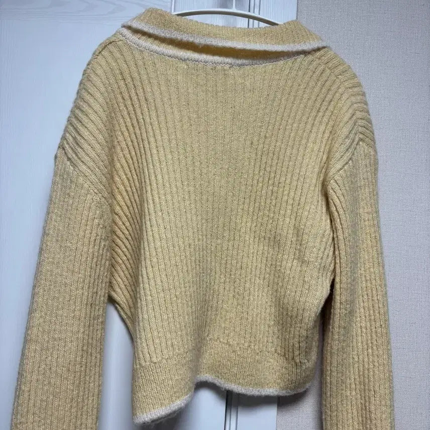 [BUNJANG] Citybreeze Yellow Knit Zip-up Jacket / 시티브리즈 니트집업