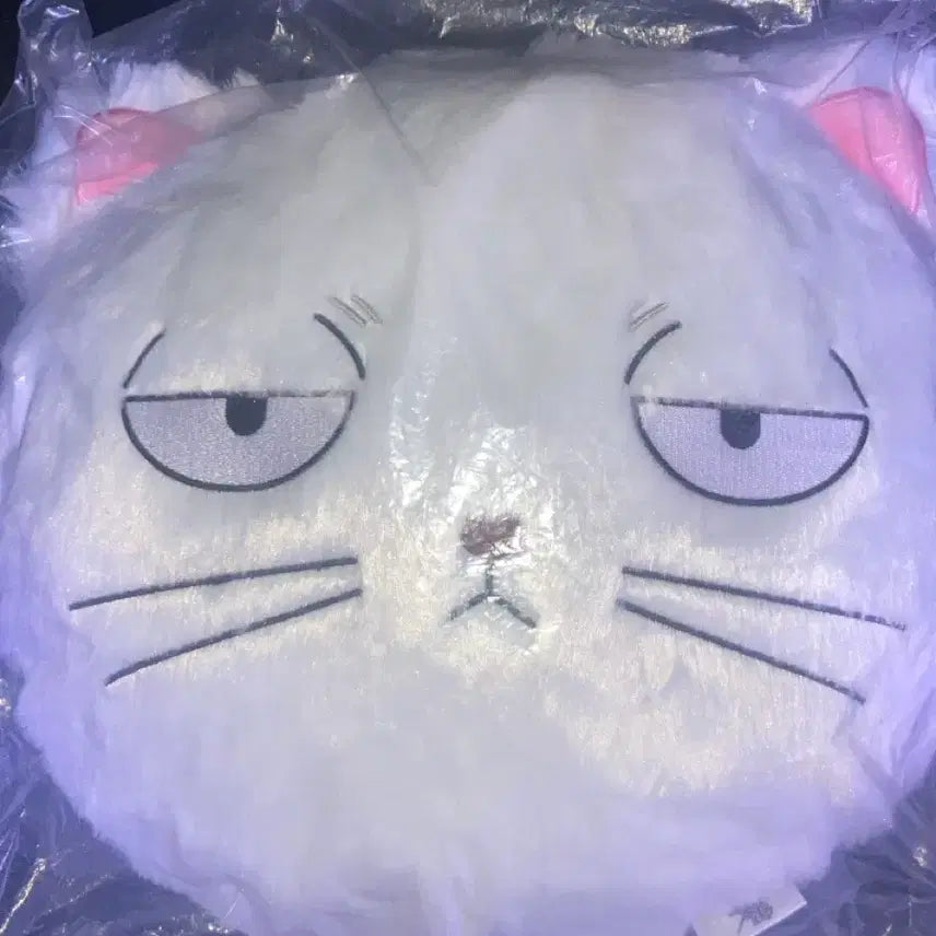 [BUNJANG] Gintama Gintoki &amp; Ginyang-i Cushion Face Nuigurumi Figure / 초희귀미개봉)은혼 긴토키 긴냥이 쿠션 페이스 누이 피규어가챠룩업삼젯