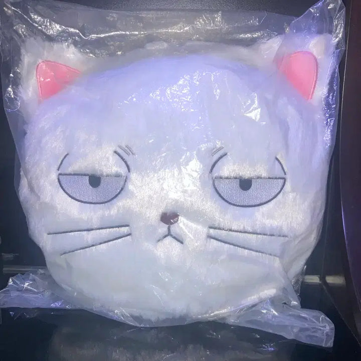 [BUNJANG] Gintama Gintoki &amp; Ginyang-i Cushion Face Nuigurumi Figure / 초희귀미개봉)은혼 긴토키 긴냥이 쿠션 페이스 누이 피규어가챠룩업삼젯