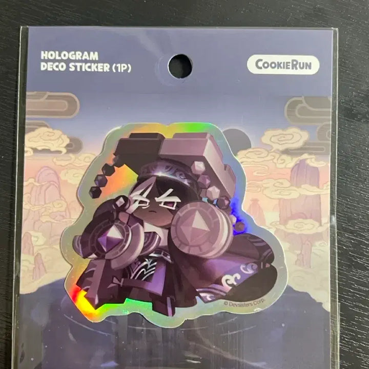 [BUNJANG] Cookie Run Kingdom Dark Cacao Cookie Hologram Decoration Sticker / [판매] 쿠킹덤 다크카카오 쿠키 스티커 5주년