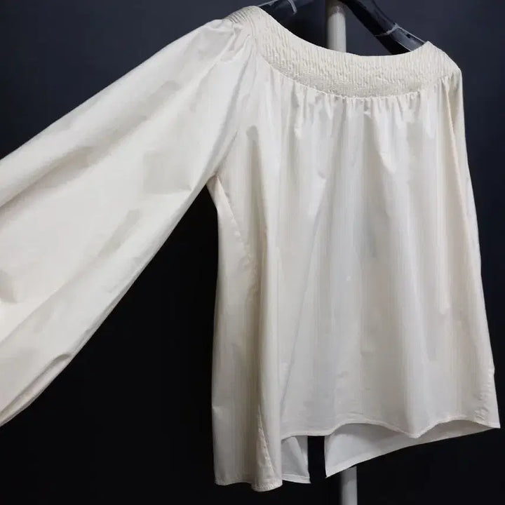 [BUNJANG] TIME Spring Summer Autumn Cotton Loose 8-9分 Sleeve Blouse / 새 타임 춘하추 루즈박시핏 8부9부길이 블라우스 F 44-77