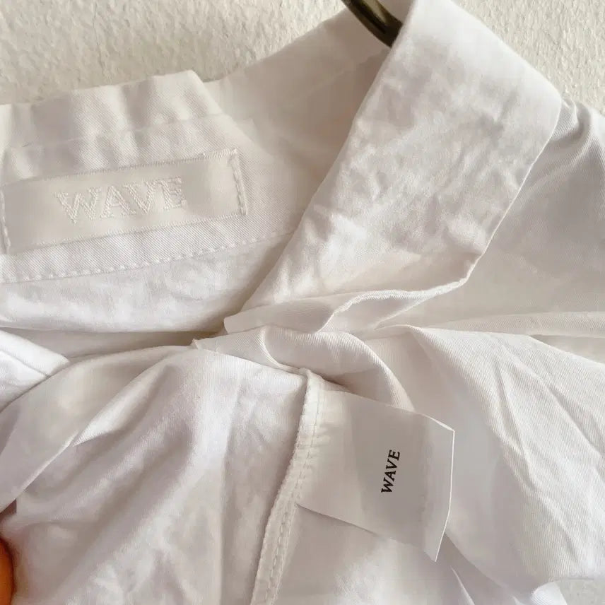 [BUNJANG] Wave Crop Shirt (Free Size) / 프리) 웨이브 크롭 셔츠