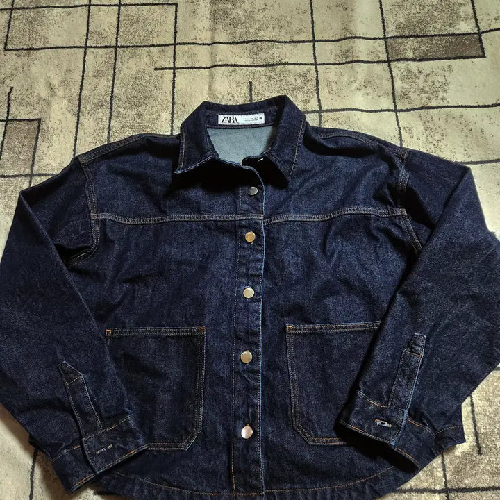 [BUNJANG] ZARA Indigo Blue Denim Jacket (M-L) / 자라 인디고 블루 청 데님 자켓 사이즈 M~L