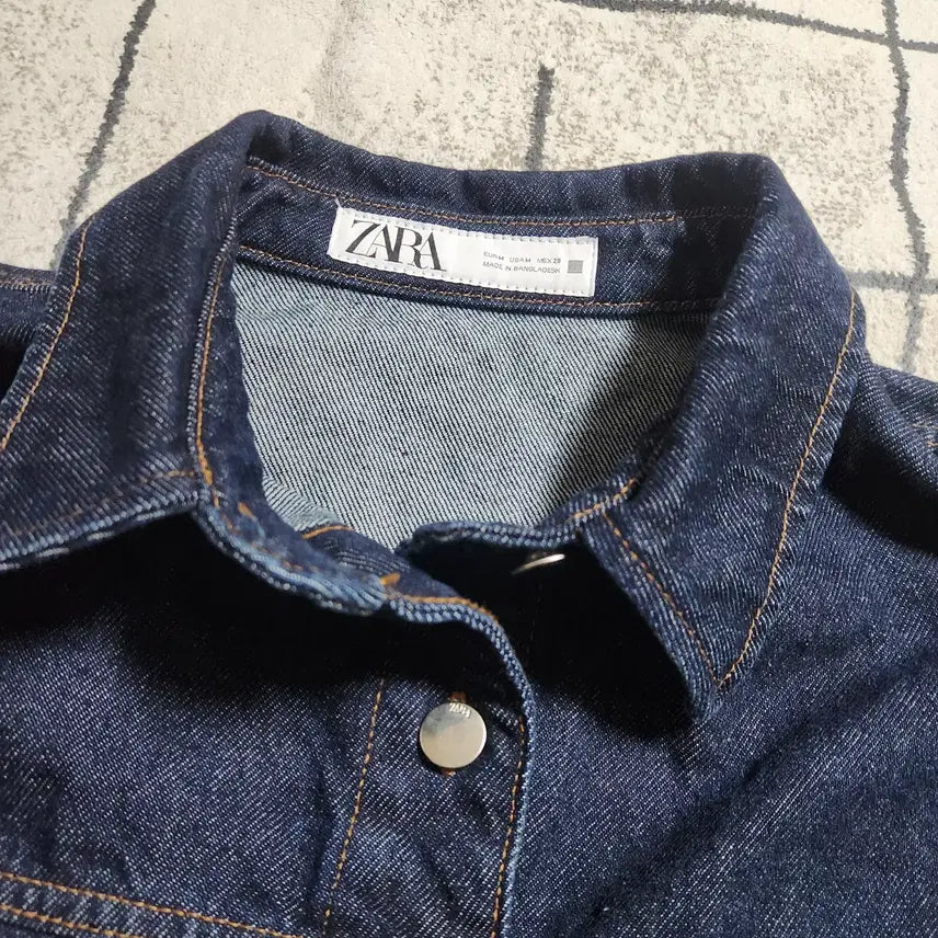 [BUNJANG] ZARA Indigo Blue Denim Jacket (M-L) / 자라 인디고 블루 청 데님 자켓 사이즈 M~L