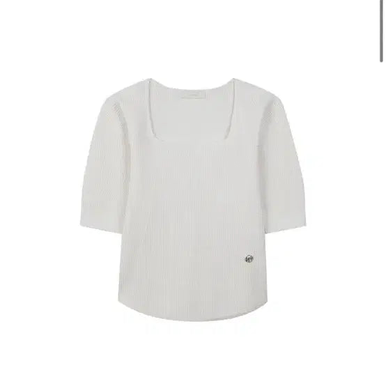 [BUNJANG] Project M Square Neck Short Sleeve Knit Top - Light Beige / 실사ㅇ,실측ㅇ)프로젝트엠 여성 스퀘어넥 봄옷 반팔니트 화이트 5566