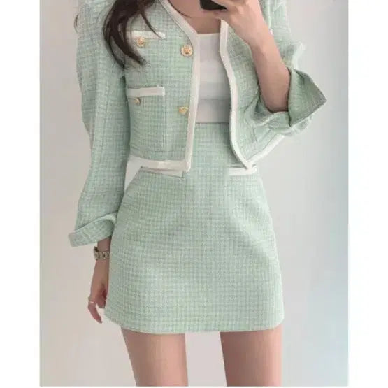 [BUNJANG] Objest Tweed Jacket / 오브제스트 트위드자켓