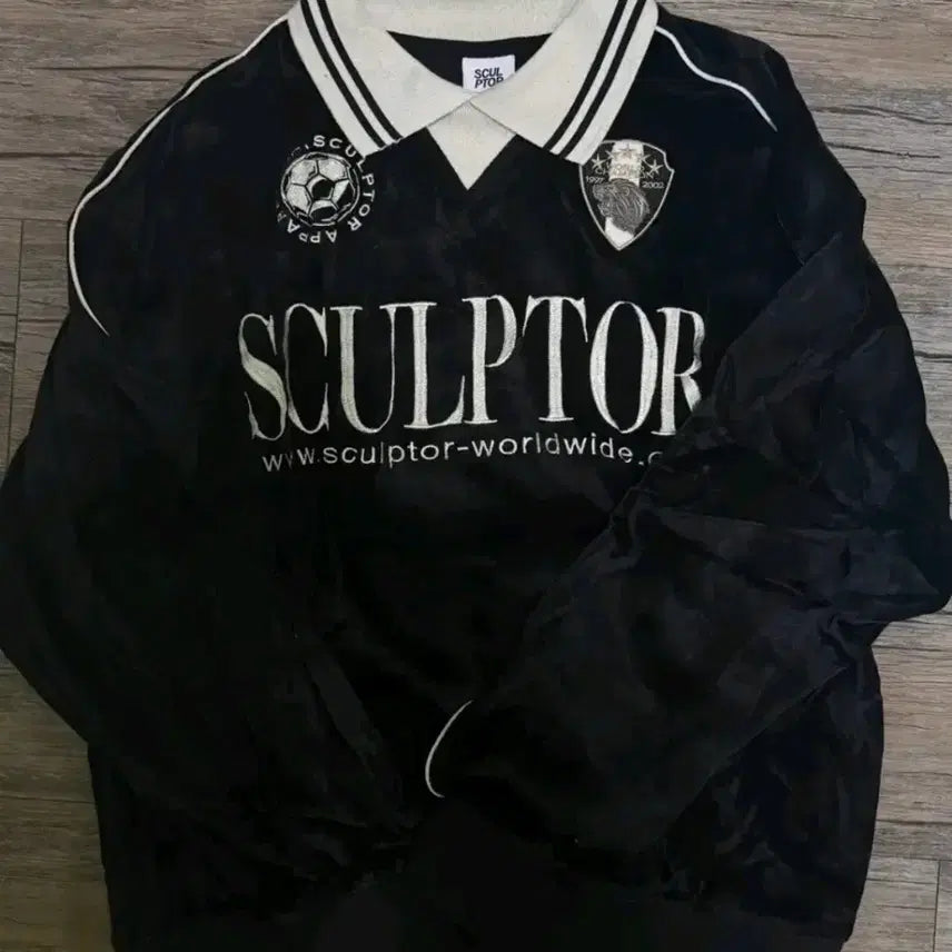 [BUNJANG] Sculptor Velvet Collar Sweatshirt Black M / 스컬프터 벨벳 카라 맨투맨 m