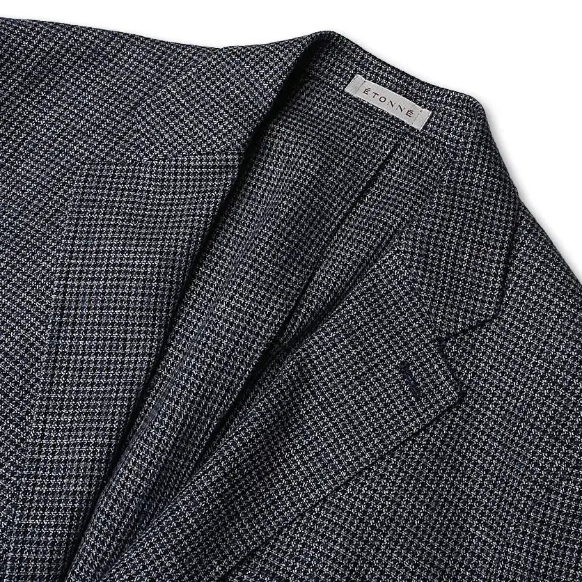 [BUNJANG] Etonne Navy Small Check Sports Jacket &amp; Vest Set / 에토네 [Etonne] 스몰 체크 네이비 스포츠 자켓 &amp; 조끼 베스트