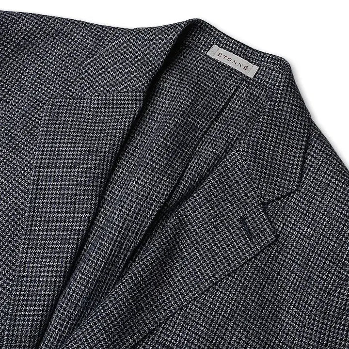 [BUNJANG] Etonne Navy Small Check Sports Jacket &amp; Vest Set / 에토네 [Etonne] 스몰 체크 네이비 스포츠 자켓 &amp; 조끼 베스트