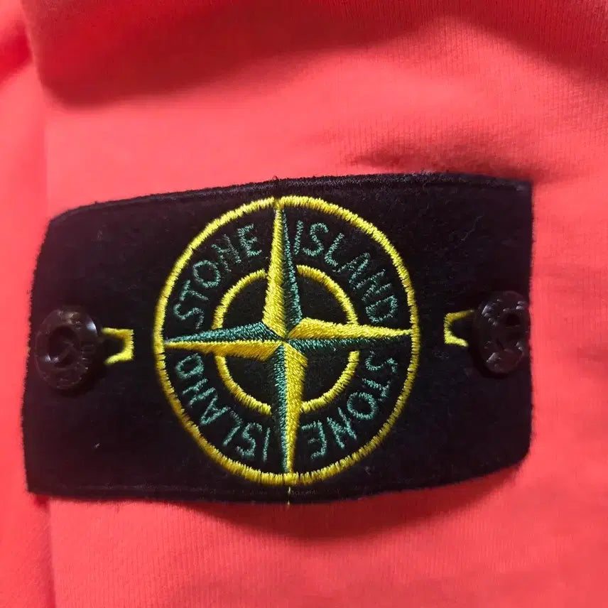 [BUNJANG] Stone Island Crewneck Orange Sweatshirt / 스톤아일랜드 와펜 맨투맨 M 오렌지 761563051 V0032