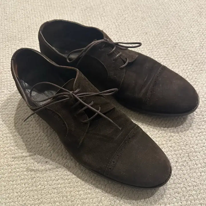[BUNJANG] Zegna Suede Cap-toe Oxford Shoes / 제냐 Ermenegildo Zegna 스웨이드 캡토 옥스포드 슈즈