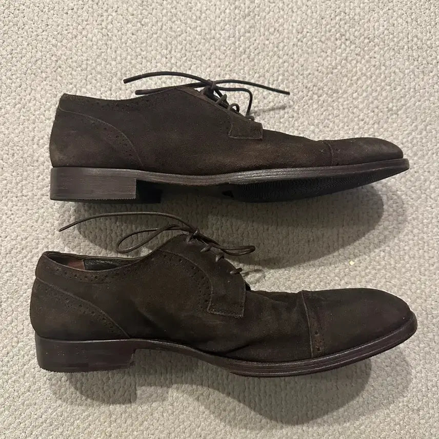 [BUNJANG] Zegna Suede Cap-toe Oxford Shoes / 제냐 Ermenegildo Zegna 스웨이드 캡토 옥스포드 슈즈