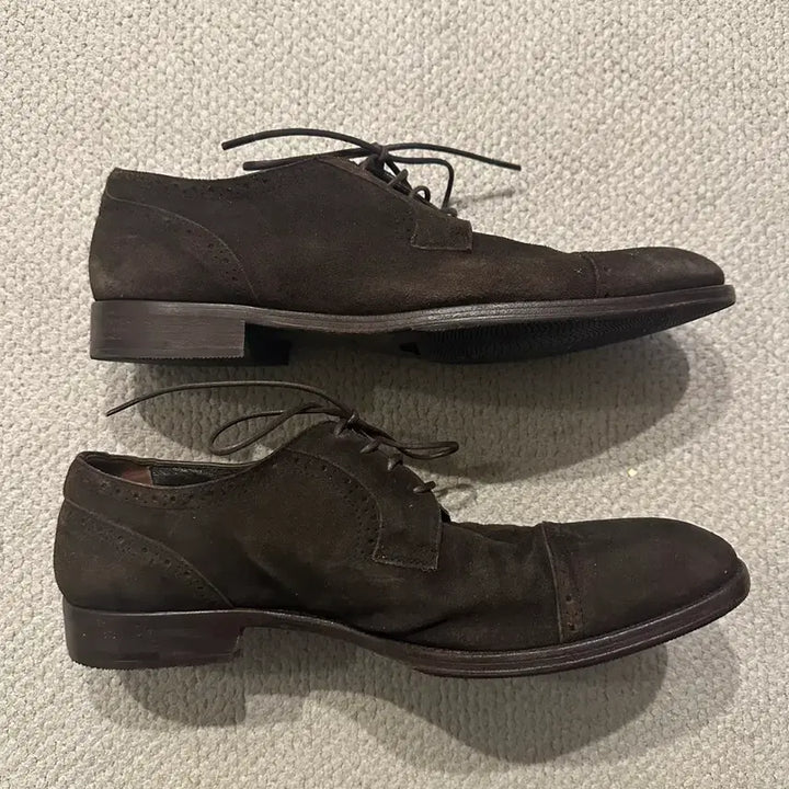 [BUNJANG] Zegna Suede Cap-toe Oxford Shoes / 제냐 Ermenegildo Zegna 스웨이드 캡토 옥스포드 슈즈