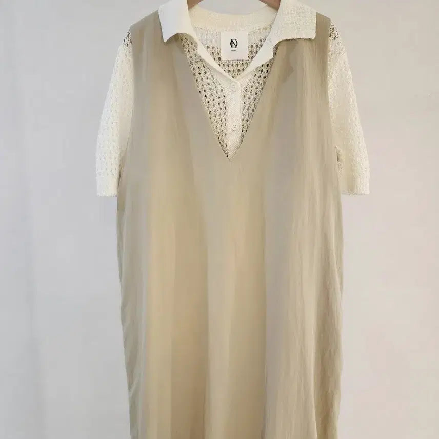 [BUNJANG] Minimal Layered Spring Maxi Dress / 미니멀 레이어드 봄 원피스 / 롱 레이어드 나시 민소매 이지룩 미니멀