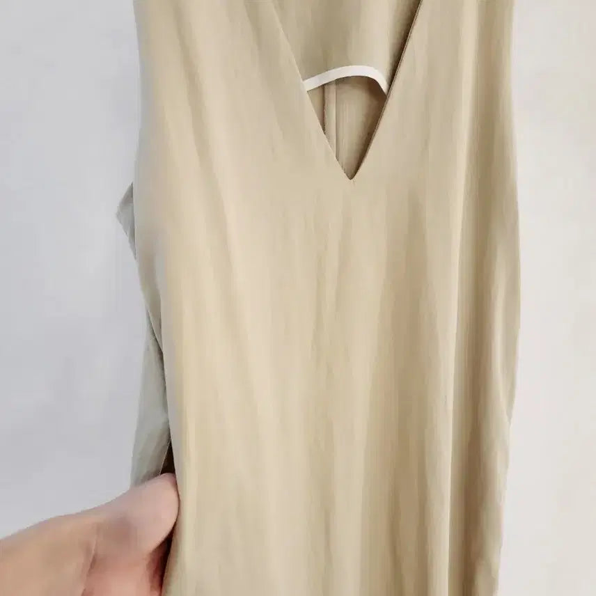 [BUNJANG] Minimal Layered Spring Maxi Dress / 미니멀 레이어드 봄 원피스 / 롱 레이어드 나시 민소매 이지룩 미니멀