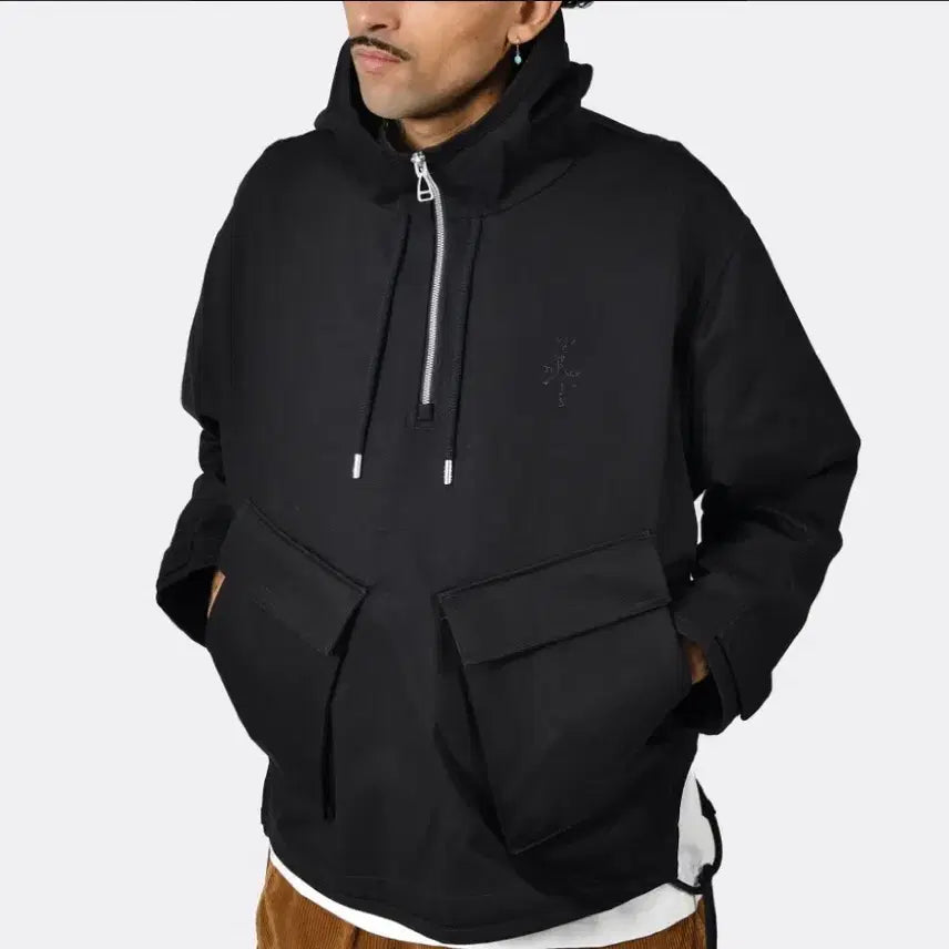 [BUNJANG] Cactus Jack x Air Jordan Black Anorak Hoodie / 캑터스잭 x 에어조던 블랙 아노락 후드