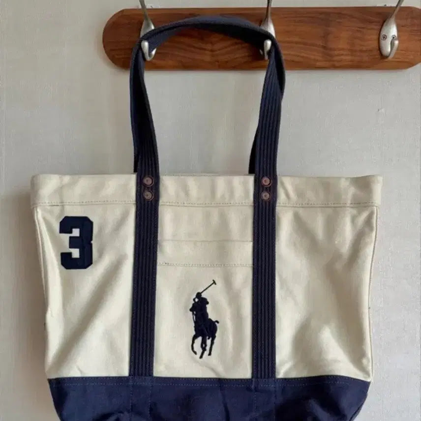 [BUNJANG] Polo Ralph Lauren Big Pony Canvas Tote Bag / 폴로 빅포니 캔버스 토트백 22.9만