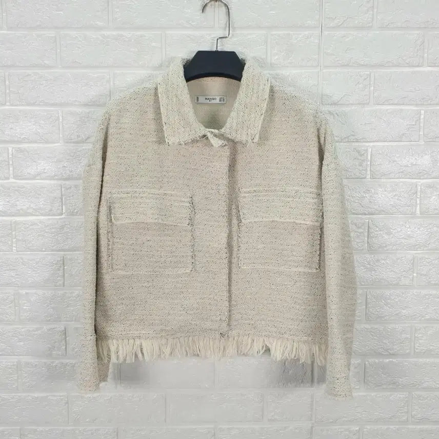 [BUNJANG] Mango Suit Line Frill Tweed Jacket / [55]망고 SUIT 라인 프릴 트위드 자켓