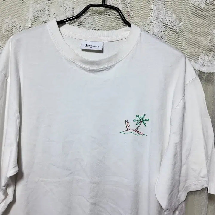 [BUNJANG] Covernat Surfboard White T-Shirt / 커버낫 흰색 서핑보드 반팔 티셔츠