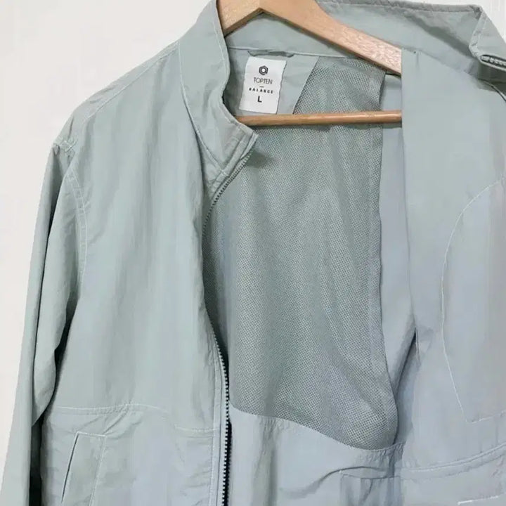 [BUNJANG] Unspecified High Neck String Jumper Windbreaker Track Top / 소라색 하늘색 하이넥 반목 카라 스트링 점퍼 잠바 바람막이 트랙탑