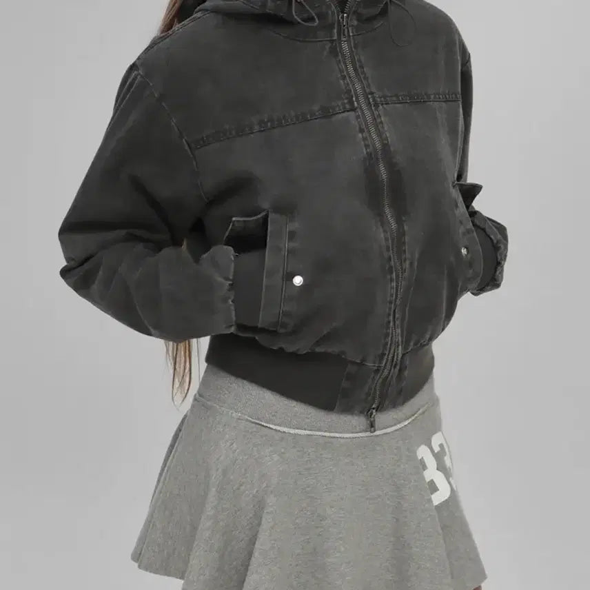 [BUNJANG] Black Up Hump Cotton Washed Hood Jumper Outer / 블랙업 훔프 코튼 워싱 후드 점퍼 상의 아우터