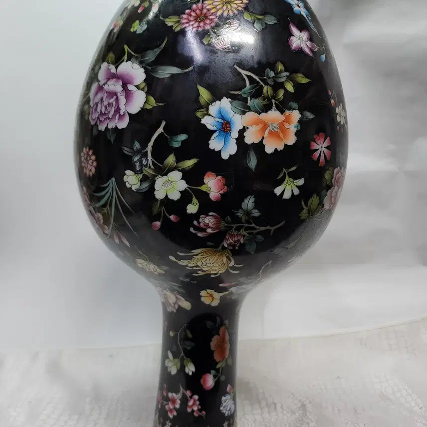 [SOLD OUT] 중국도자기 검정 색채 도자기 화병