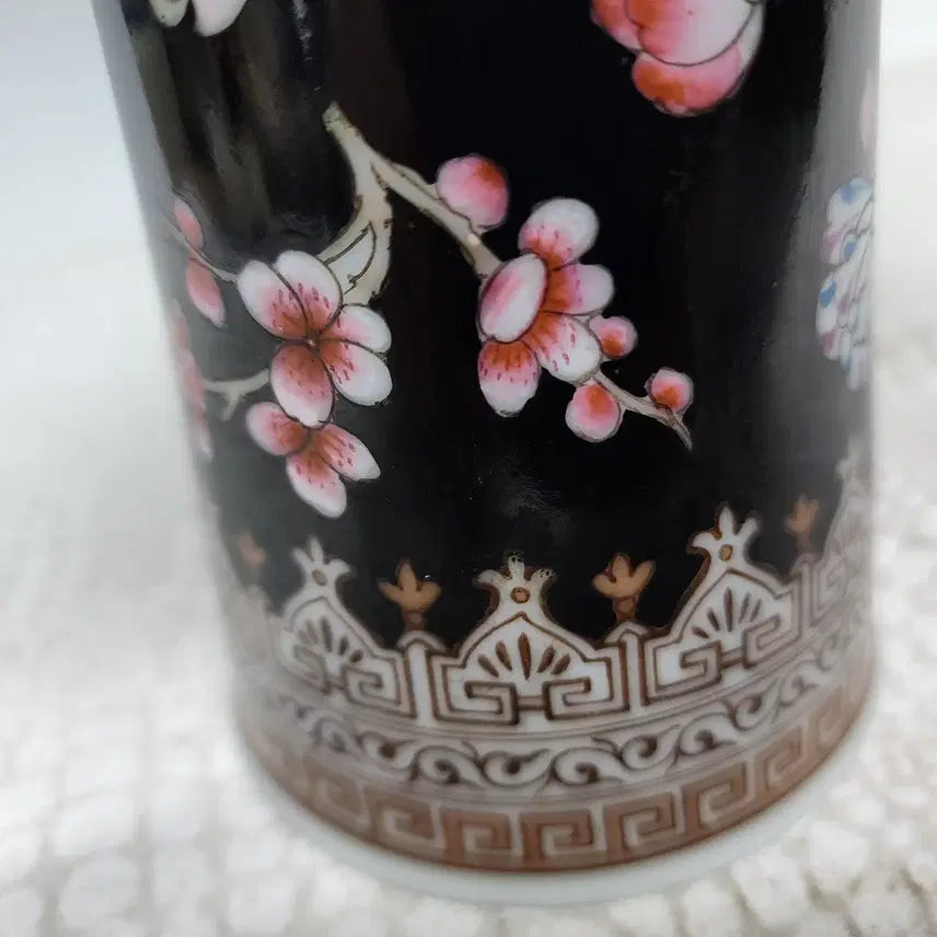 [SOLD OUT] 중국도자기 검정 색채 도자기 화병
