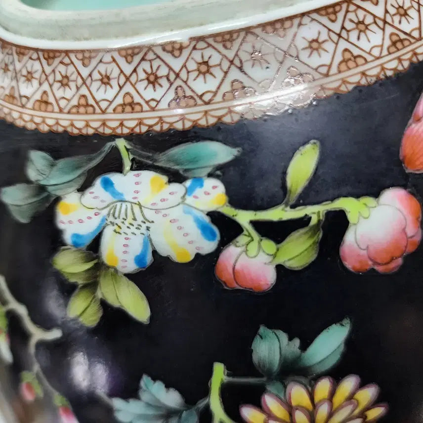 [SOLD OUT] 중국도자기 검정 색채 도자기 화병