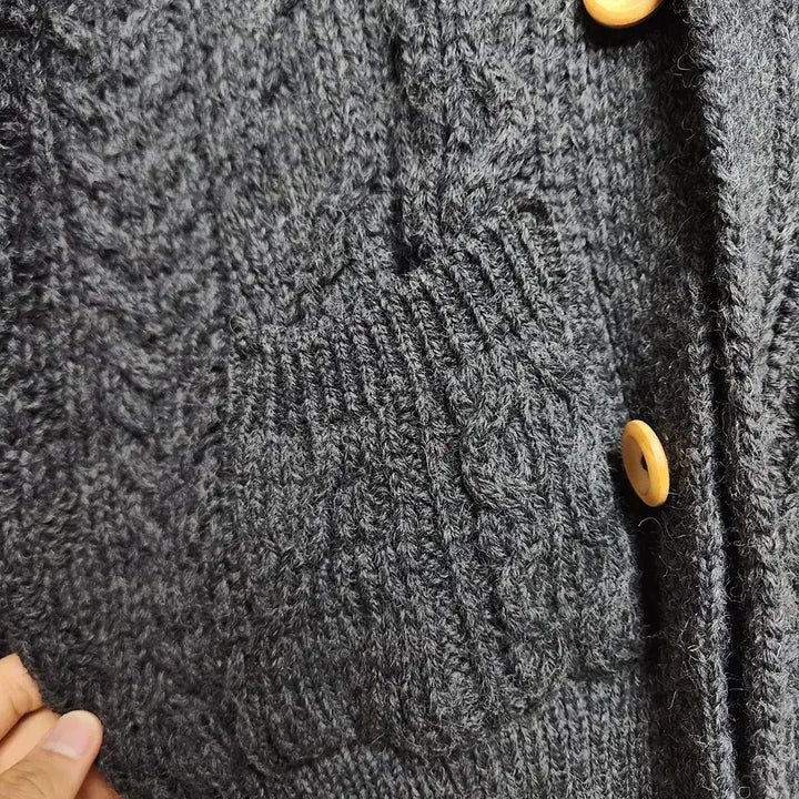 [BUNJANG] Kerry Woollen Mills Charcoal Knitwear Cardigan / [케리울른밀즈] 남성 차콜 니트웨어 가디건  40
