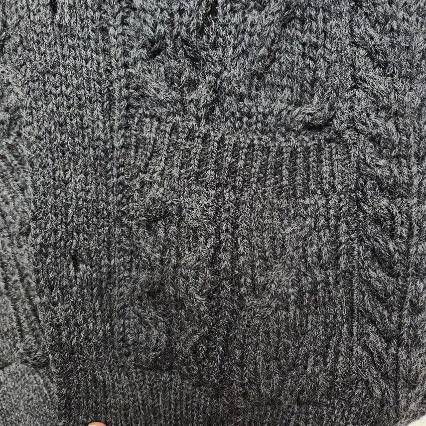 [BUNJANG] Kerry Woollen Mills Charcoal Knitwear Cardigan / [케리울른밀즈] 남성 차콜 니트웨어 가디건  40