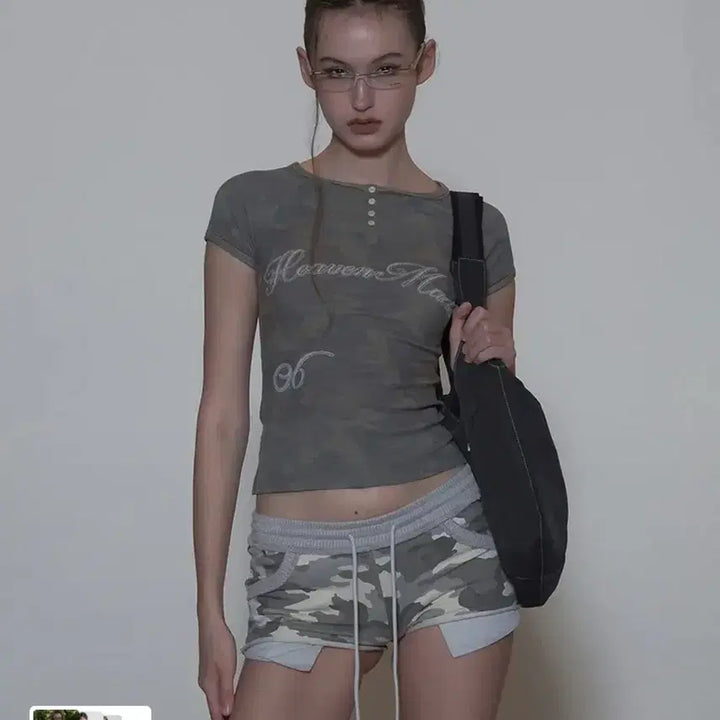 [BUNJANG] Sculptor Camo Short Sleeve Shirt / 스컬프터 카모 반팔 L사이즈