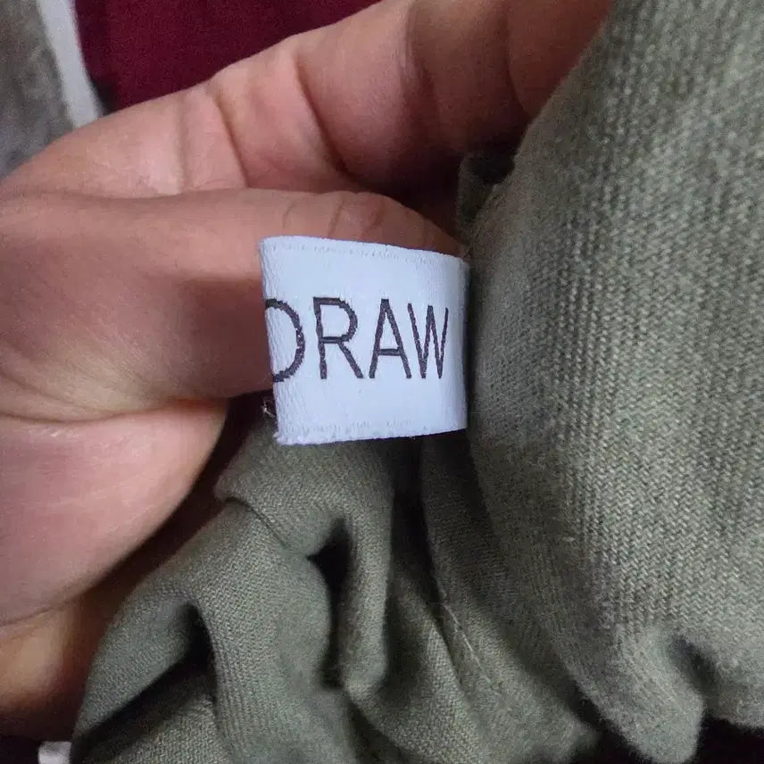 [BUNJANG] The Draw Khaki Cargo Wide Pants / 더 드로우 카키색 카고  와이드팬츠(밴딩)