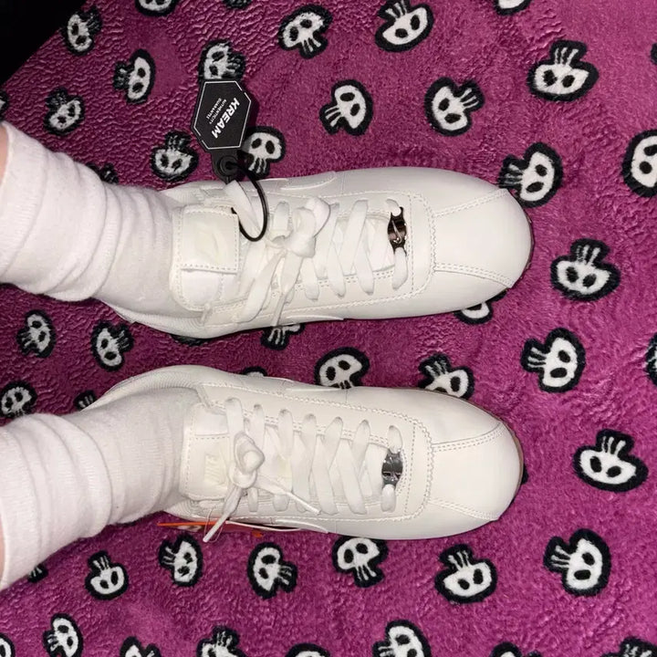 [BUNJANG] Nike Cortez SE Sail Cream Sneakers (W245) / (4개월 착용) 나이키 코르테즈 SE 세일컬러 (크림컬러) W245