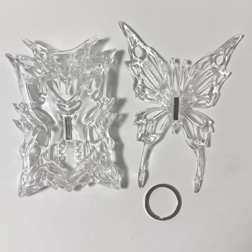 [BUNJANG] Transparent Butterfly Frame Photocard Holder / 투명 나비 프레임 포카홀더 3D 감성 크리스탈 포토홀더