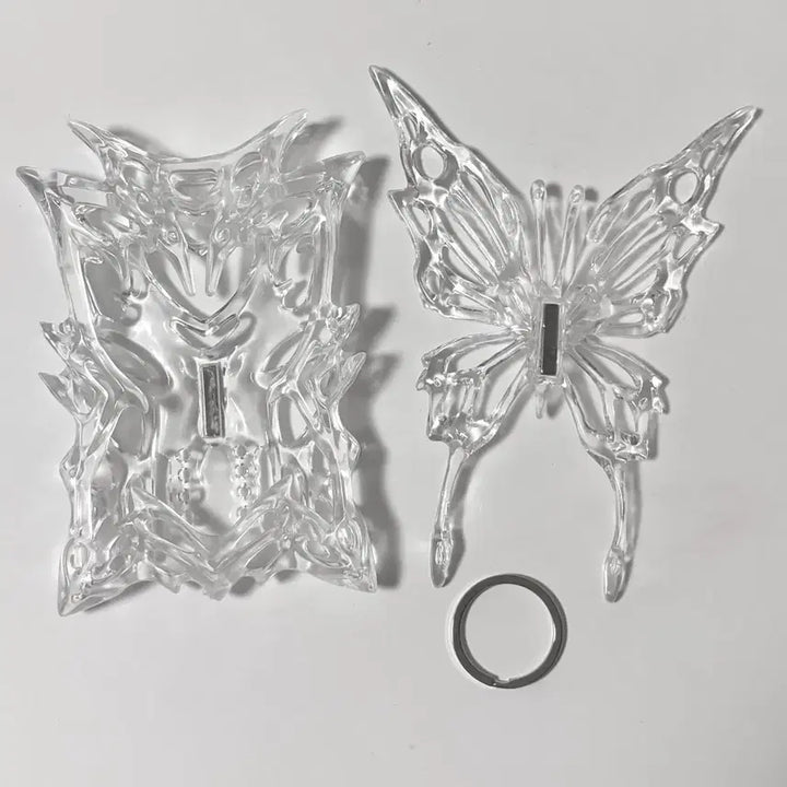 [BUNJANG] Transparent Butterfly Frame Photocard Holder / 투명 나비 프레임 포카홀더 3D 감성 크리스탈 포토홀더