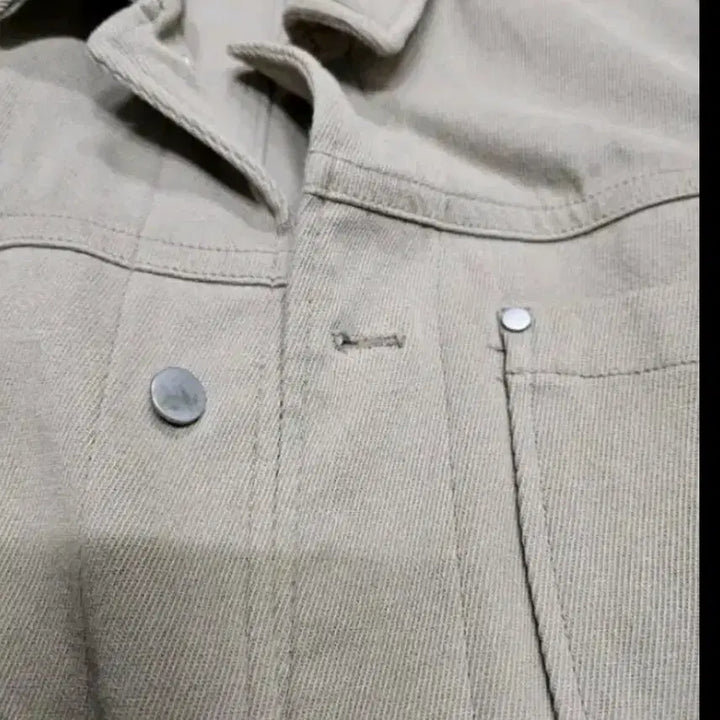 [BUNJANG] AND Z Beige Cotton Denim Jacket / 남100앤듀류베이지색 면 데님 자켓