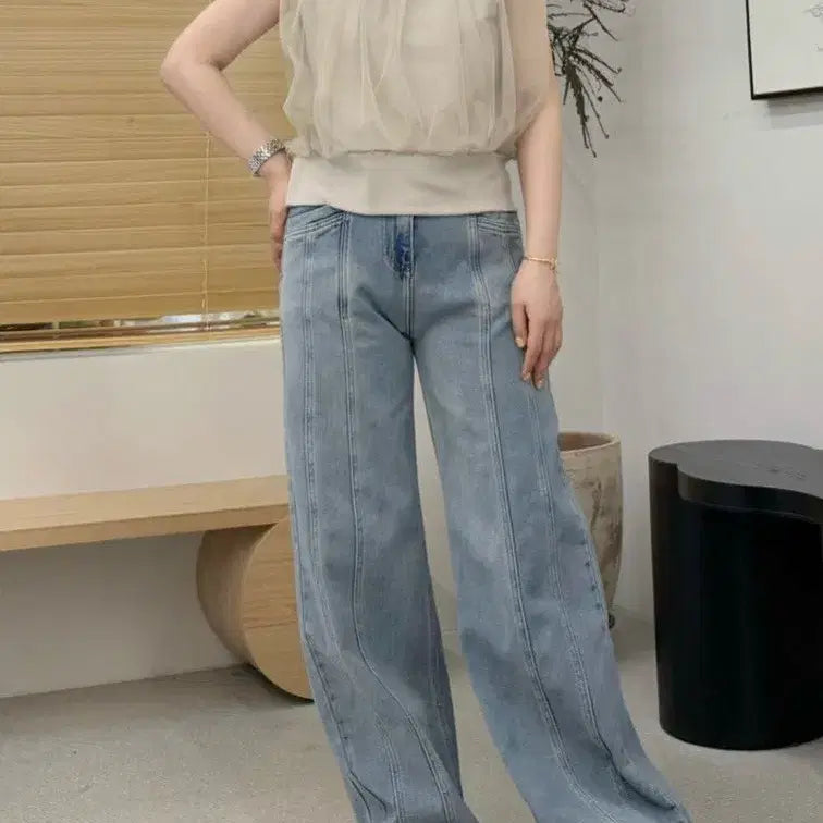 [BUNJANG] Neutral Tone Mesh Vest &amp; Layered Sleeveless Top / 뉴트럴톤 망사 베스트 / 레이어드 4계절 이너탑 민소매 티셔츠 레이스