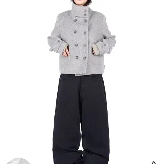 [BUNJANG] Wool Double Short Coat (Grey) / 릿킴 FELT DOUBLE SHORT COAT