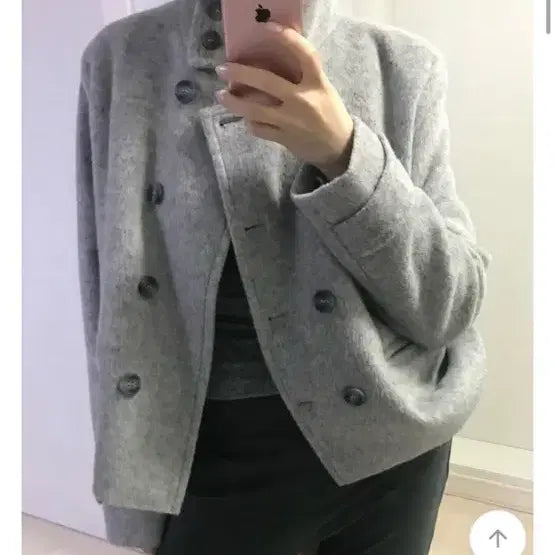 [BUNJANG] Wool Double Short Coat (Grey) / 릿킴 FELT DOUBLE SHORT COAT