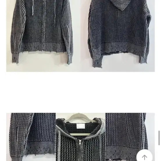 [BUNJANG] Hooded Zip-up Cardigan / 그물 후드 집업 가디건