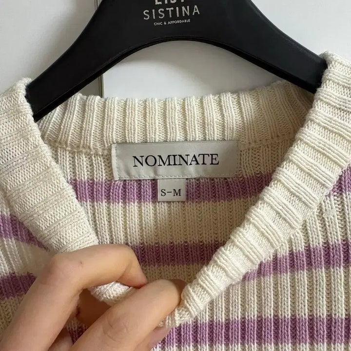 [BUNJANG] Nominate Sailor Cape Knit Set (Sunset Purple) / 노미나떼 Sailor Cape Knit Set(Sunset purple)