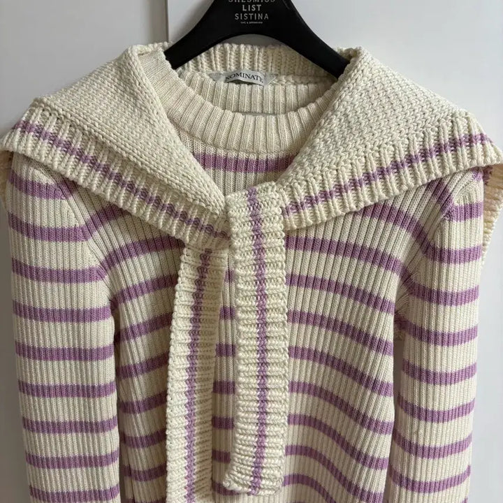 [BUNJANG] Nominate Sailor Cape Knit Set (Sunset Purple) / 노미나떼 Sailor Cape Knit Set(Sunset purple)