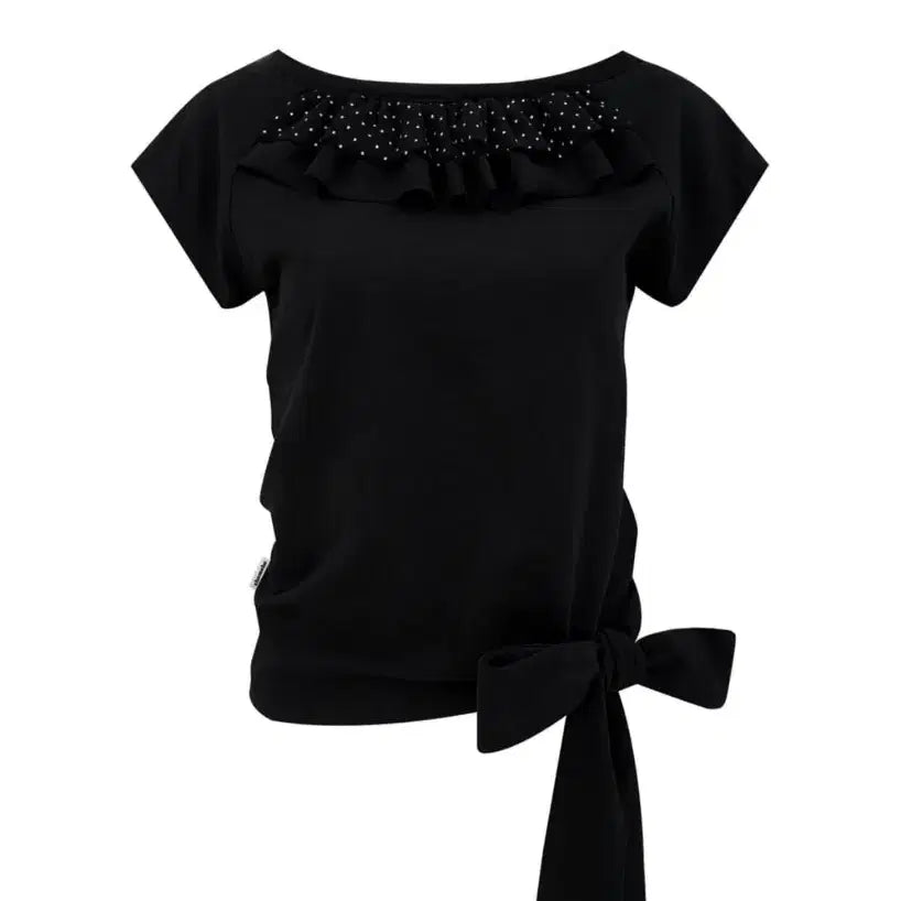 [SOLD OUT] chemehc FRILL TIE TEE 체메씨 프릴 타이티 도트