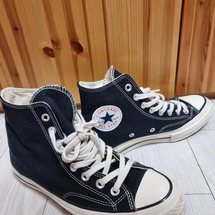 [BUNJANG] Converse Chuck 70 High Black Sneakers / 컨버스 척 70 하이 블랙 250