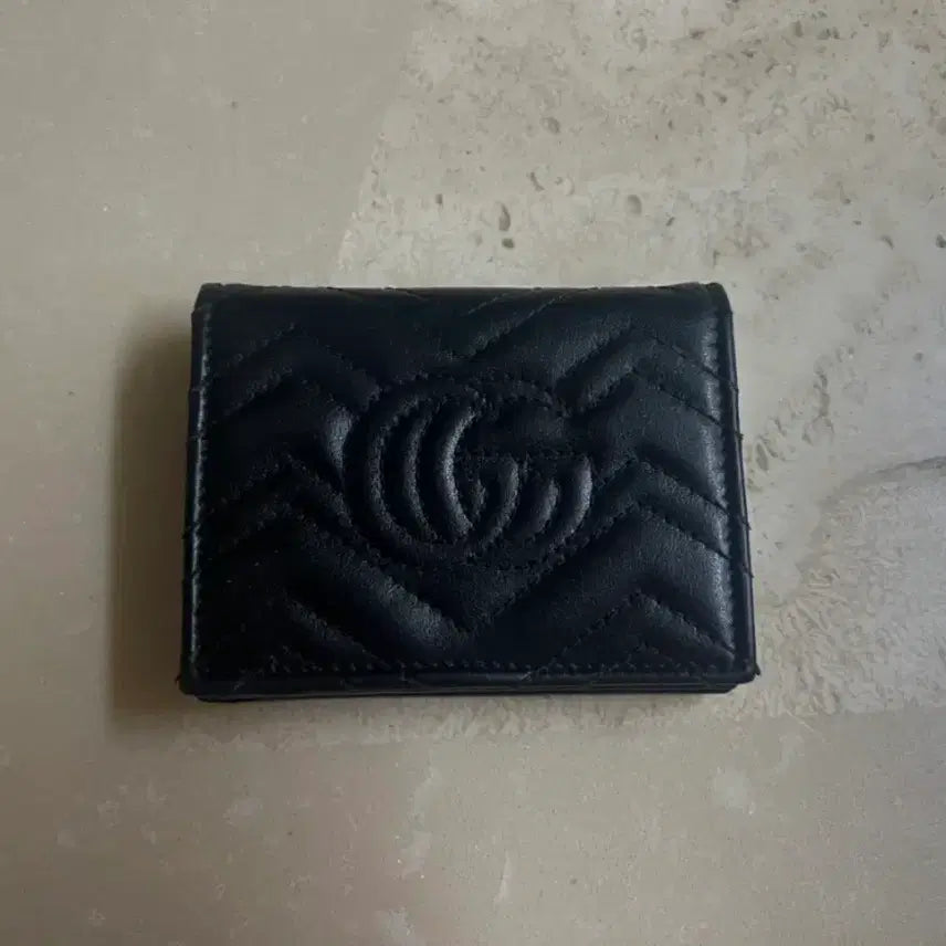 [BUNJANG] Gucci Marmont Matelassé Wallet - Black / 구찌 마몽 반틀라세 지갑 블랙