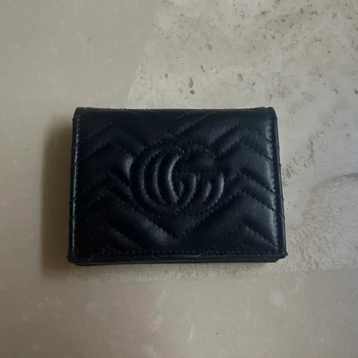 [BUNJANG] Gucci Marmont Matelassé Wallet - Black / 구찌 마몽 반틀라세 지갑 블랙