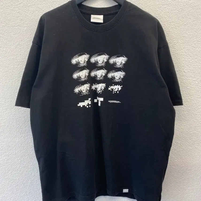 [BUNJANG] No.Manual Eyes Printing T-shirt Black L / 노매뉴얼 아이즈 프린팅 반팔티 블랙 L